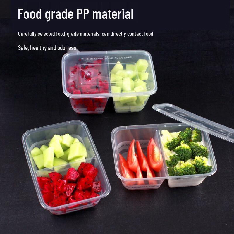 ZISIZ Disposable Microwaveable Compartment Bento Box