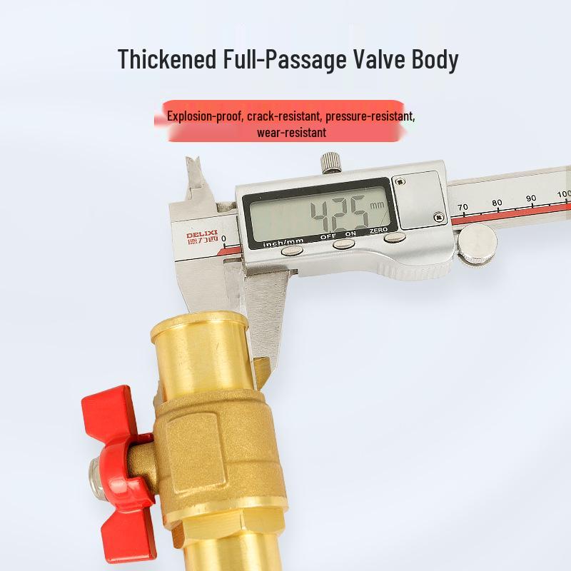 Brass Double Bell Head Rotary Handle Ball Valve 22/28mm for Water, Oil, Gas with Switch and Straight-Through Valve Accessories.