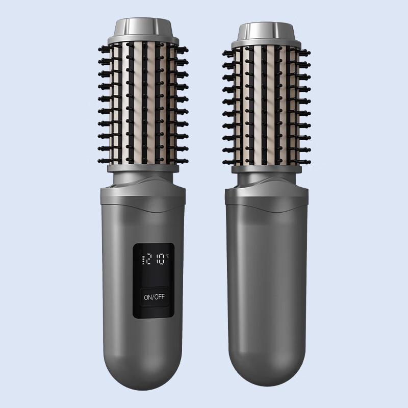 ZISIZ Wireless 2-in-1 Hair Straightener and Curler Comb
