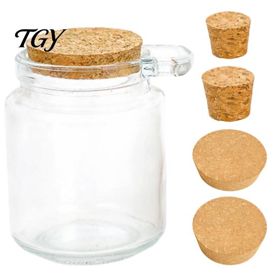 Wide Mouth Jar Cork Tapered Soft Wood Wine Cork, Leakproof Beer Bottle Stopper, Natural Decorative Wooden Lid for Glass Bottles Mason Jar, Kitchen