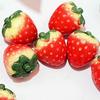 Artificial Mini Strawberry Resin Figurine Simulation Tiny Strawberry Statues Lifelike Faux Fruits Bulk for DIY Crafts Cake Topper Home Office Desktop