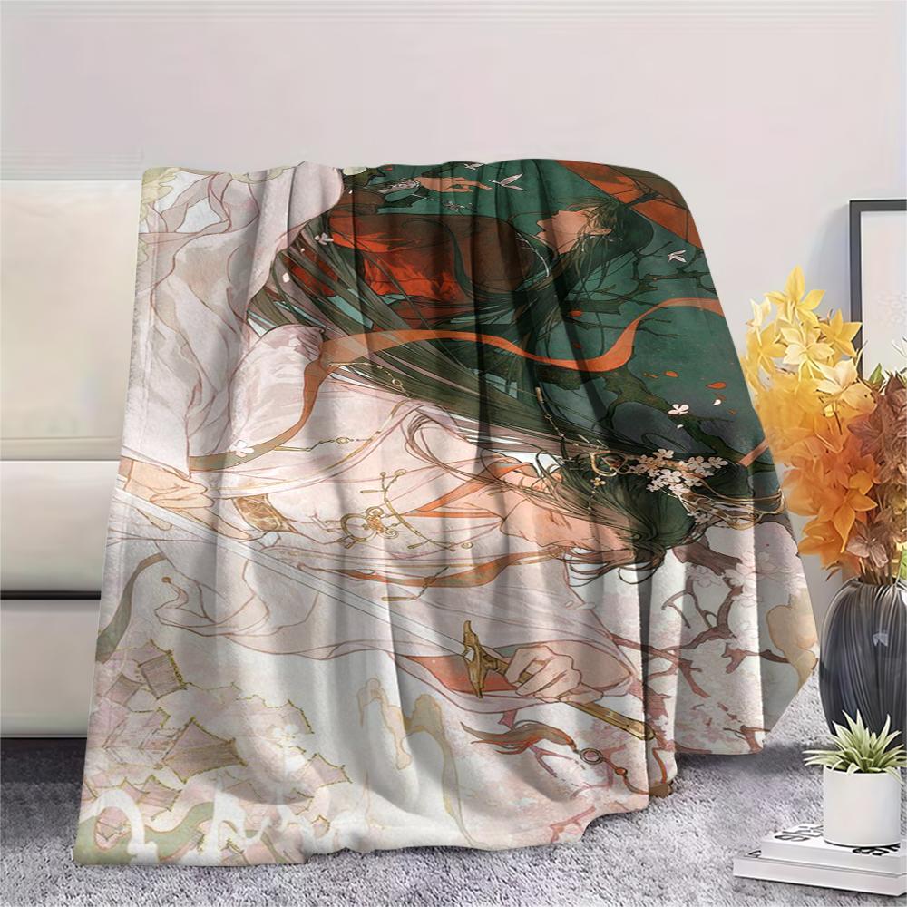 Heaven Official's Blessing Print Flannel Blanket,High Quality Comfortable for All Seasons,Home Decor,Warmth and Comfort,Perfect for Christmas Gifts