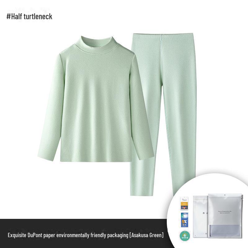 

Детский термобелье из немецкого бархата – утолщенный однотонный цвет для осени и зимы half turtleneck; 130