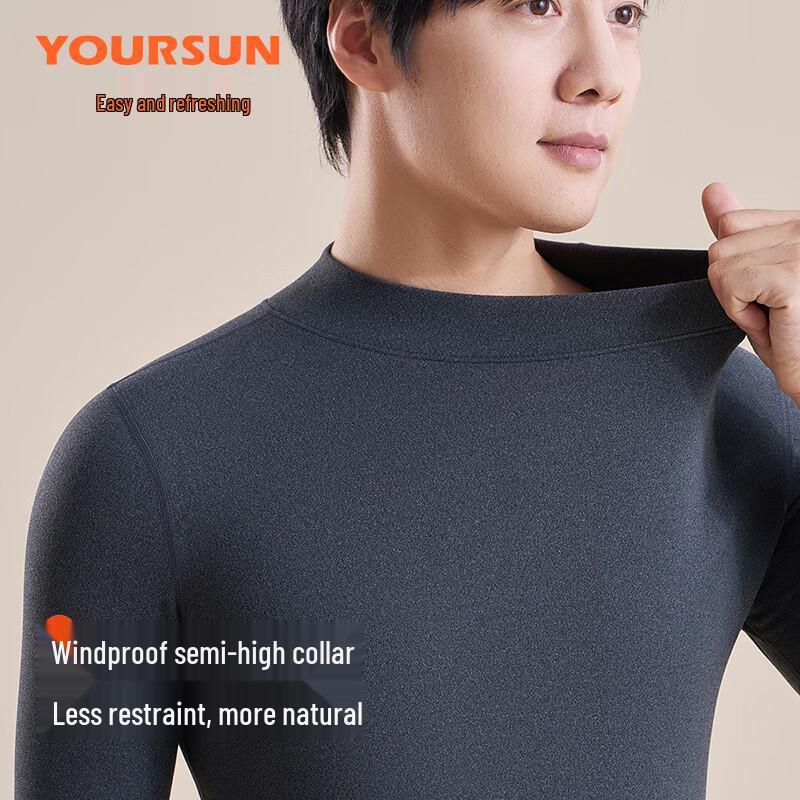 Men's Thickened Cashmere Silk Thermal Base Layer Shirt