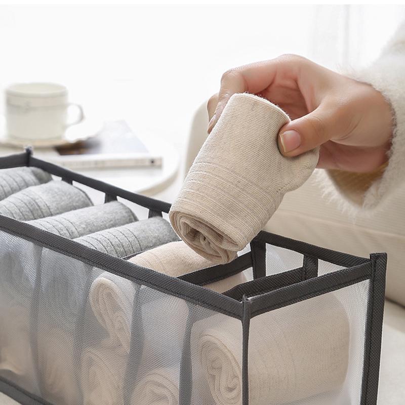 2/3Pcs Underwear Drawer Organizer Storage Box Foldable Closet Organizers Drawer Divider Storage Boxes For Underpants Socks Bra