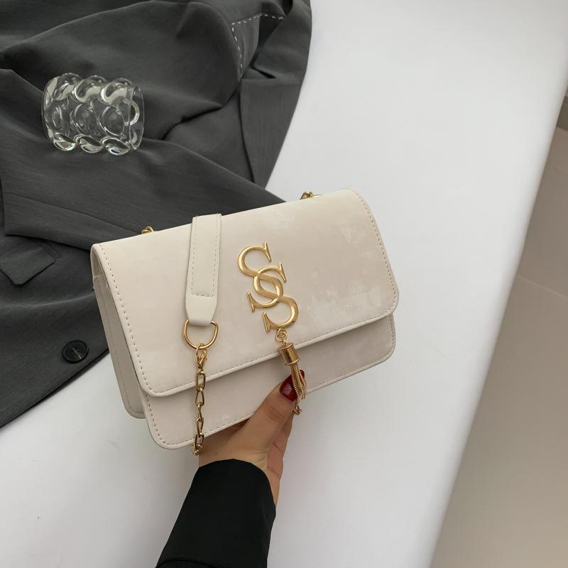 

Simple casual small square bag 2024 summer retro casual fashion messenger bag women s new fashion trend shoulder bag білий