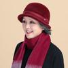 High-end Middle-aged Elderly Velvet Warm Hat, Female Mother Temperament Mink Top Hat, Autumn and Winter Basin Hat, Old Lady Hat