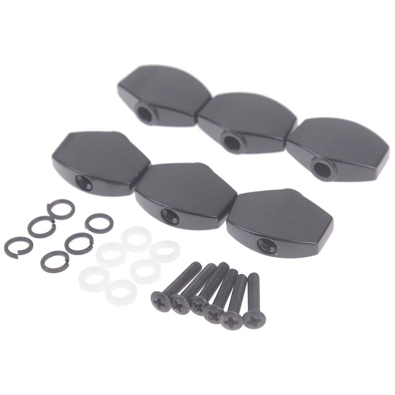 6 Pcs Guitar Tuning Peg Tuners Machine Head Replacemen Buttons Knob Handle Tip