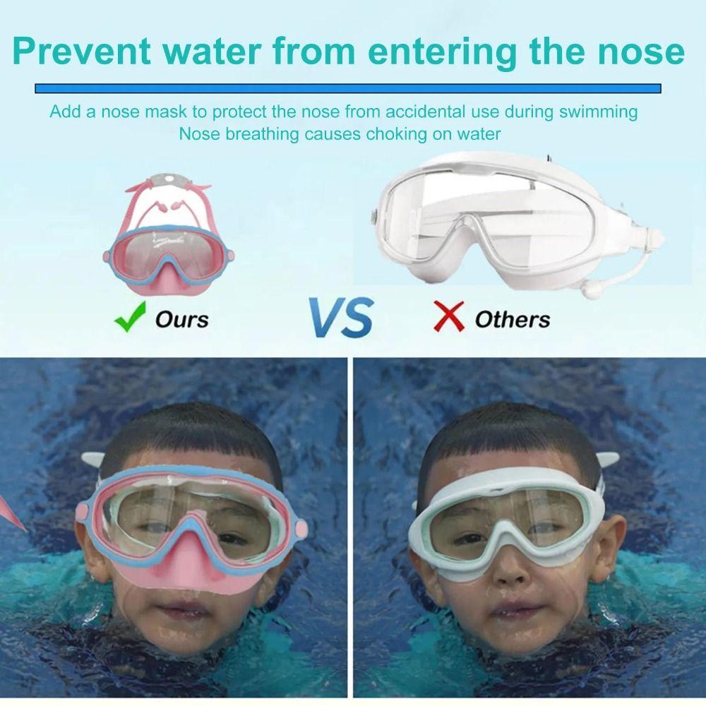 Large Frame Kids Diving Eyewear Anti-fog Kids Swim Training Glasses  Swimming Beginner