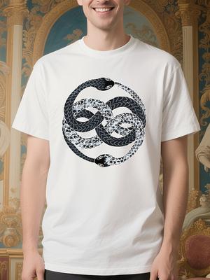AURYN Uroboros Snake Tail Bite Symbol Tshirt - Black and ...