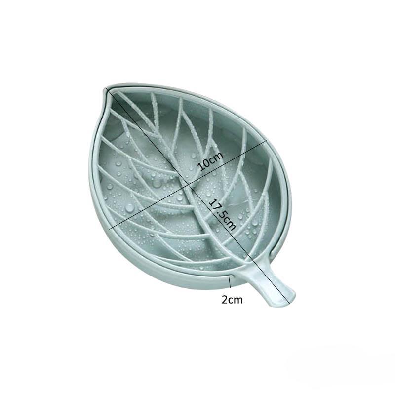 Multi-functional Soap Container Portable Bathroom Accessories Leaf Shape Soap Dish Soap Box 1PC