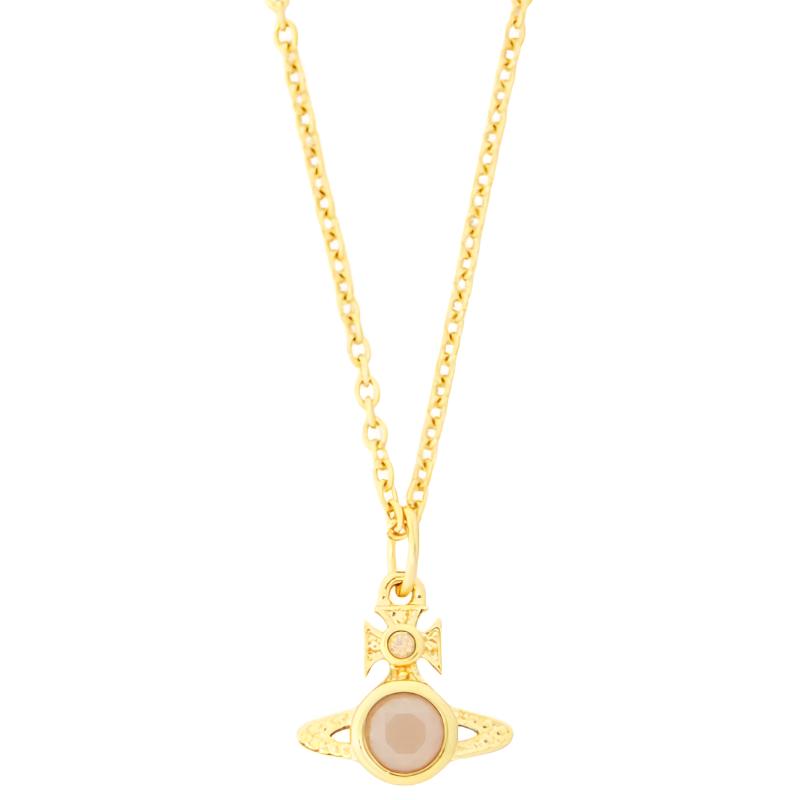 Vivienne Westwood Planet Shape Brass Necklace Women s Gold 6302027802r935