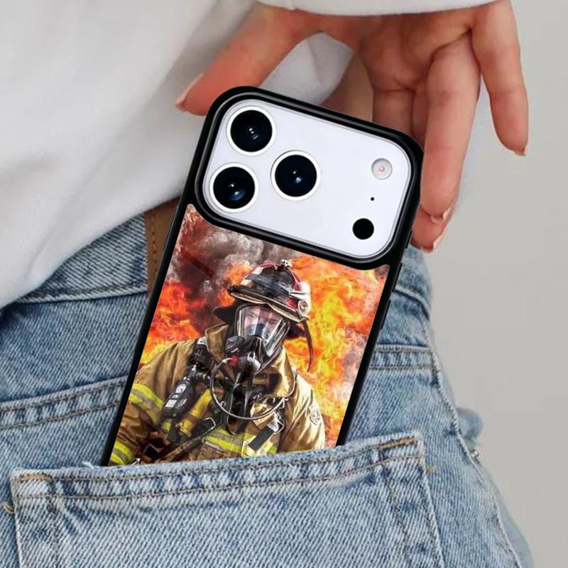 Fire Fighter Hero Phone Case for iPhone 16e 15 14 13 12 17 Pro Max Plus Air 17pro Cover Coque