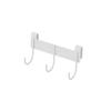 Luminous Latte 3-Hook Attachment for Steel Racks Retrofit Hanging Utility Hooks White LLADS-3F