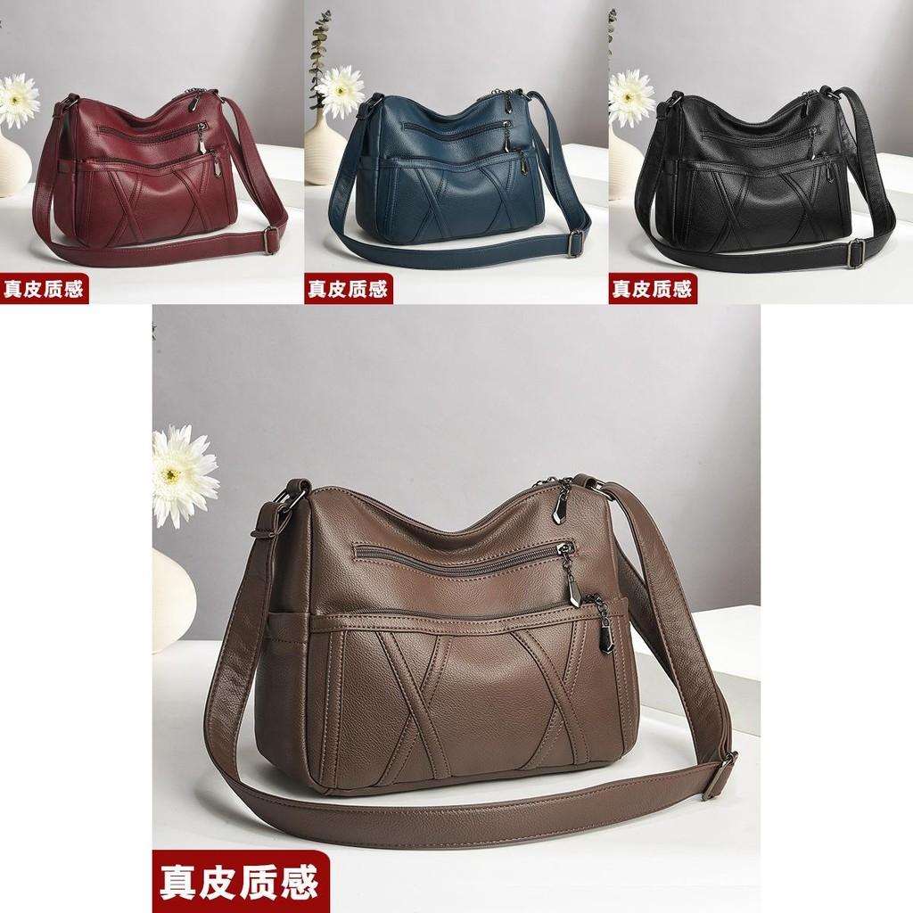 Stylish Soft Pu Leather Multi-layer Shoulder Crossbody Bag For Women With Spacious Capacity