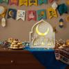 Creative Eid Desktop Ornament Moon Eid Wooden Decoration Night Light Ornament  Family Gatherings