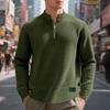 Herren Freizeit Jacquard Stehkragen Halbreißverschluss Sweatshirt für Frühling & Herbst