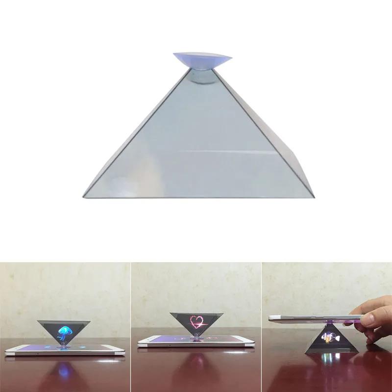 Projektor 3D Hologram Piramida Wyświetlacz Stojak Wideo Wzmacniacz Uniwersalny Powiększalnik Ekranu Telefonu Komórkowego Dla Smartfona
