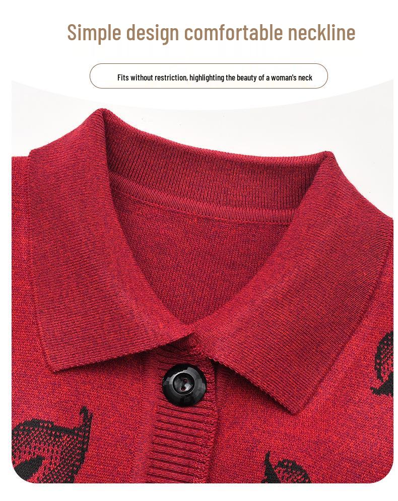 Lightweight Spring & Autumn Cardigan for Mature Women: Perfect for Mothers and Grandmothers in Their 70s and 80s, Loose Fit, Comfortable Knit Sweater