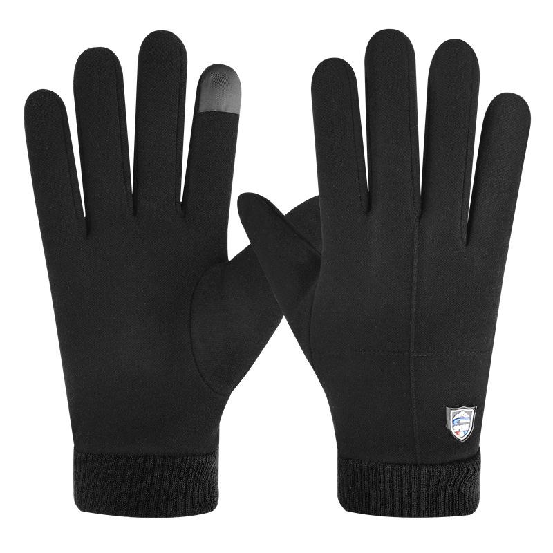 

Перчатки мужские осенне-зимние бархатные ветрозащитные и теплые тонкие для велоспорта, вождения, занятий спортом на открытом воздухе, бега, ходьбы, с сенсорным экраном average size