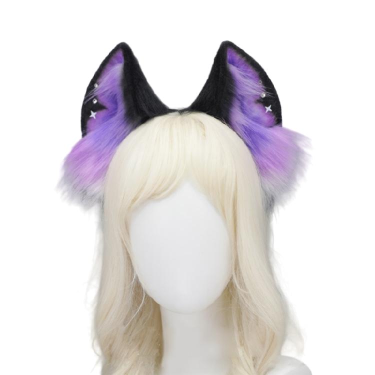 Animal Ear Headband Halloween Maid Hairhoop Role Play Dress Up Headwear