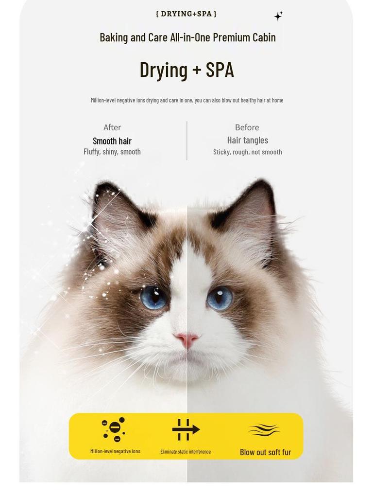 Smart Pet Dryer: Silent, Temperature-Controlled Drying Box for Cats and Dogs