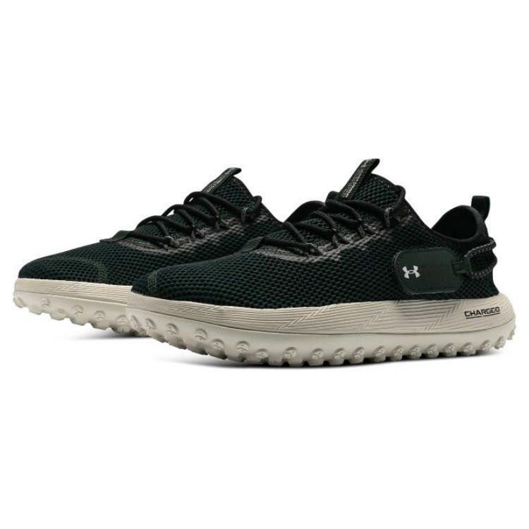 Under Armour Venture Mesh Thick Sole Lace-Up Durable Low-Top Lifestyle Shoes Unisex Sneakers Dark-Green 3027562-301