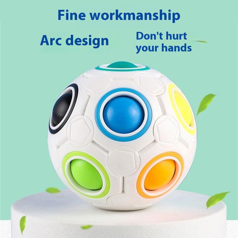 Antistress Cube Magic Fidget Toys Puzzle Rainbow Balls Children Educational Toy Adult Kid Reliever Stress Anxiety Christmas Gift