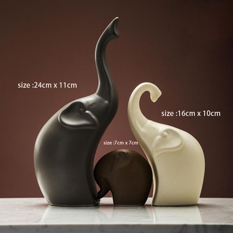 Nordic Deer Elephant Cat Rabbit Swan Ceramic Animals Ornaments Cabinet Store Bar Figurines Home Office Decoration Modern Crafts