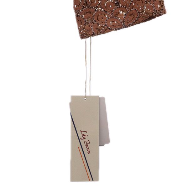 unused Lily Brown Floral lace Long sleeve one piece F Brown Women Used