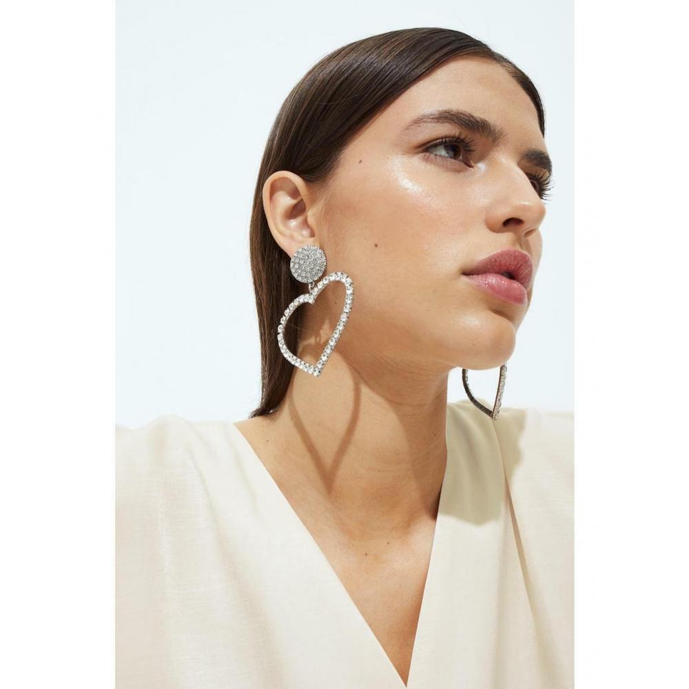 

H&M платье длиной до колена кремового цвета 0982109004