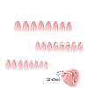 3D Hot Stamping Floral Nail Tips – Short Almond-Shaped Wearable Fake Nails