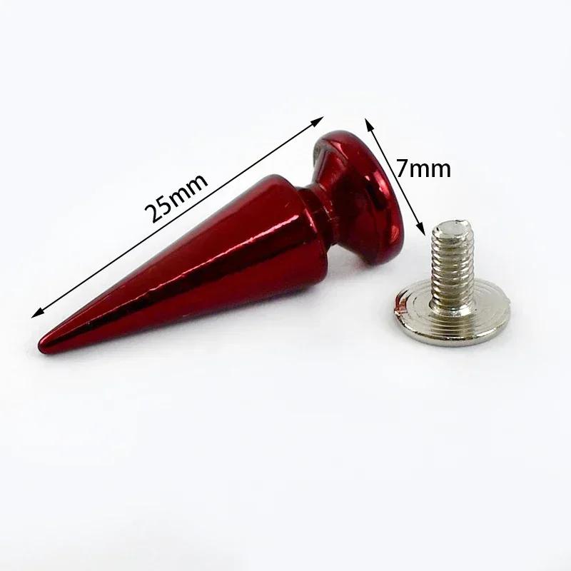 5/10/20Pcs Meetee Metal Punk Rivets Screwback Cone Studs Spikes for Leather Crafts Garment Rivet Bag Decor Nails DIY Accessories