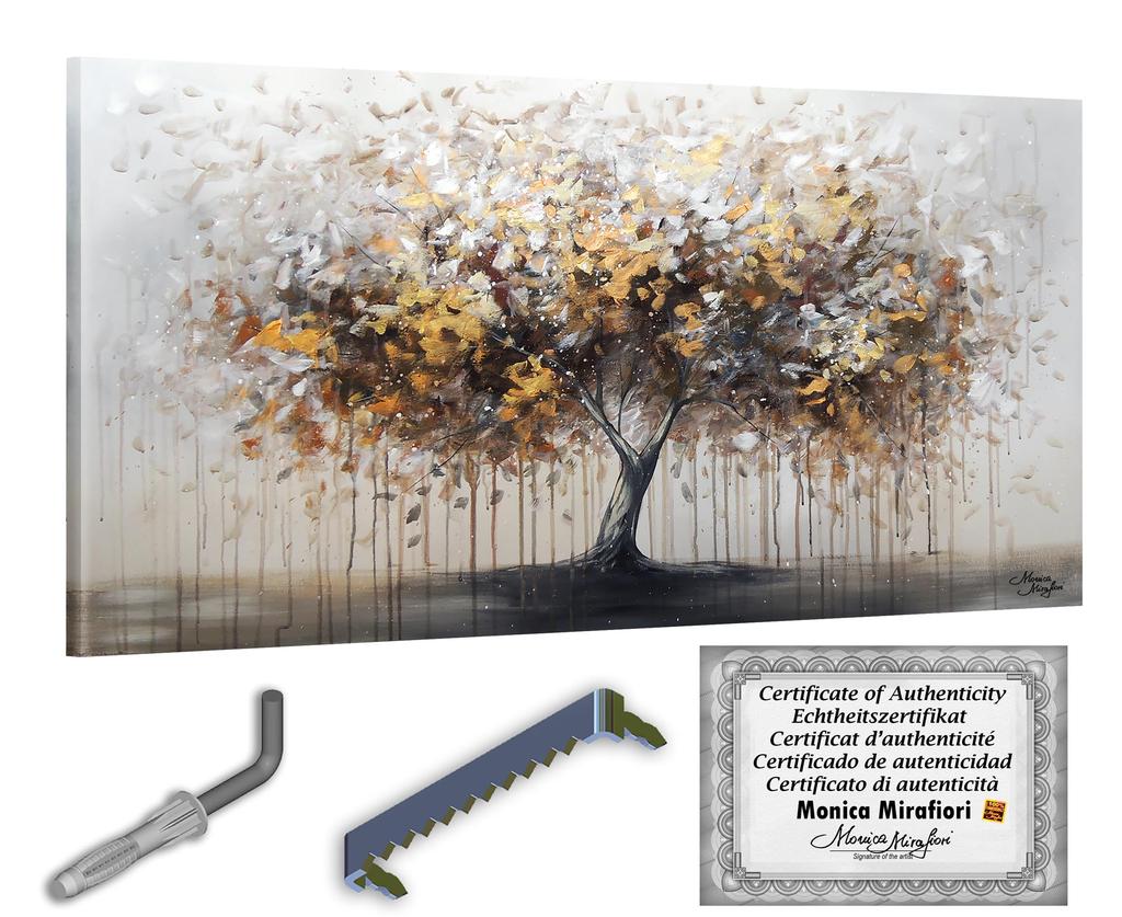 Monica Mirafiori I 100% HANDGEMALT I Gemälde Baum 140x70cm | Gemälde Handgemalt | Acrylgemälde | Sehr Großes Acrylbild I Moderne Kunst I Kunstbilder