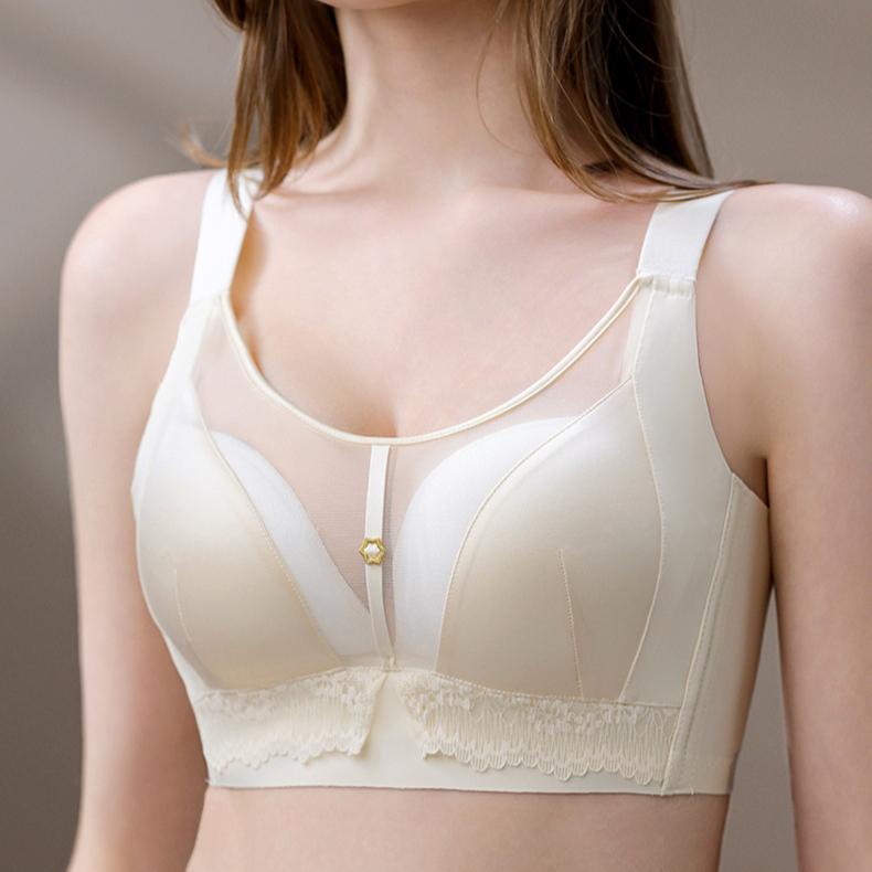 Reggiseno Senza Cuciture Donna Lingerie Lucida Senza Spalline Anti-perdita Reggiseno Push-up Retrazione del Seno Anti-cedimento Reggiseno Regolabile