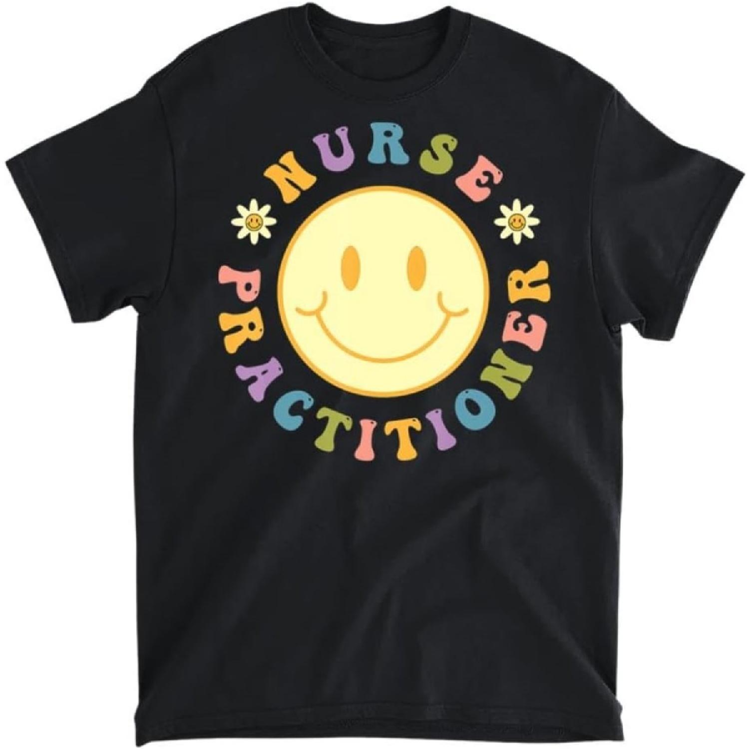 Nurse Practitioner Shirt Women, Groovy Nursing Practitioner T-Shirt, Tank Top, Long Sleeve Shirt, Sweatshirt, Hoodie Men Women Kids Made in Canada XXXXXL разноцветный