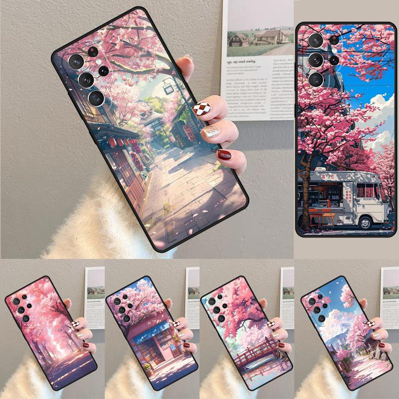 Tokyo Sakura Cherry Blossom TPU Phone Case For Samsung Galaxy Note 10 Pro S26 S25 S24 S23 S22 Ultra Plus S21 FE S20 Cover