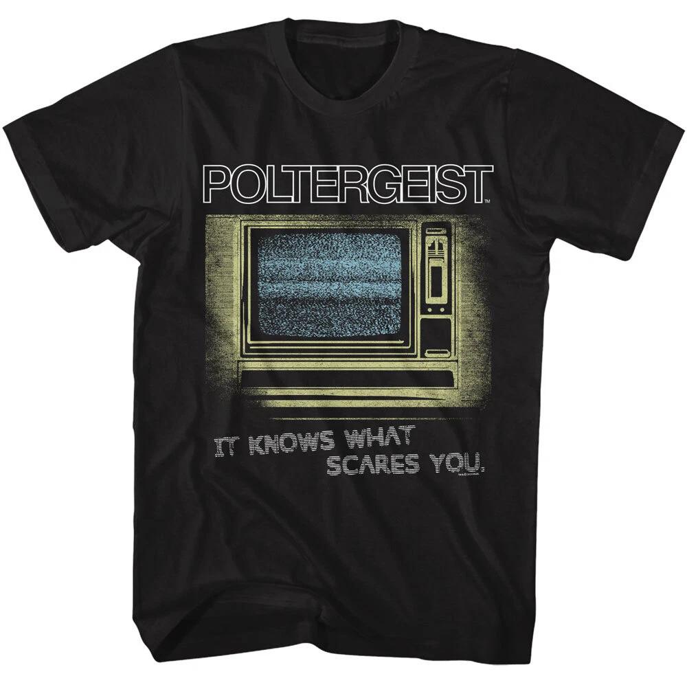 Poltergeist Horror Movie Console TV It Knows What Scares You Men s T Shirt 4XL