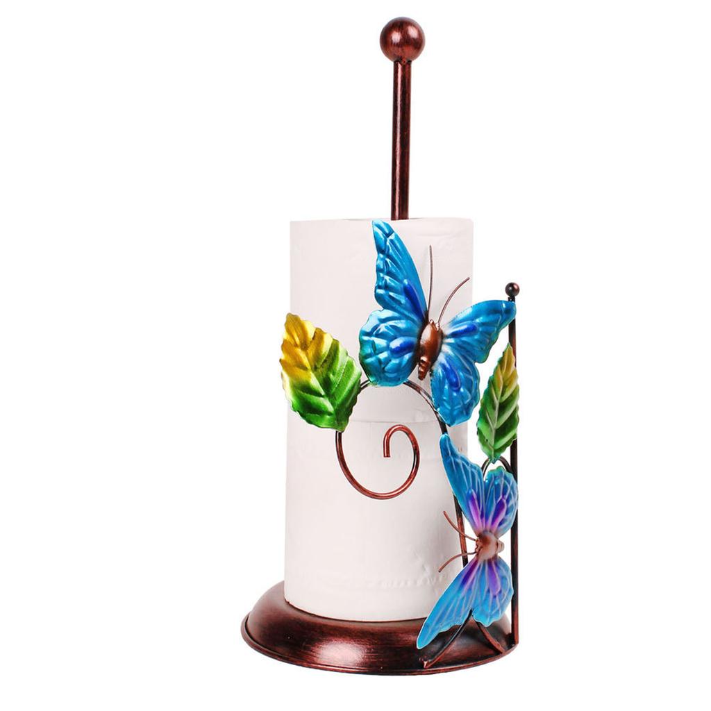 Creative Butterfly Iron Tissue Roll Stand Unique Butterfly Iron Paper Holder Home Decoration for Enhancing Home Decors