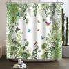 Watercolor Green Leaf Shower Curtain for Bathroom Vines Plant Nordic Minimalist Polyester Botanic Curtain for Home Hotel 180x240