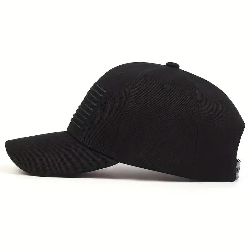 Unisex American Flag Embroidery Baseball Caps Spring Autumn Outdoor Sunscreen Hat Adjustable Casual Trucker Hats