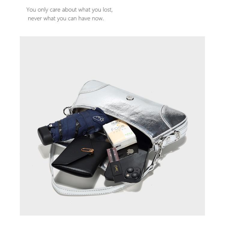 Korean Sweet & Spicy Girl Modern Heavy Metal Shoulder Handbag