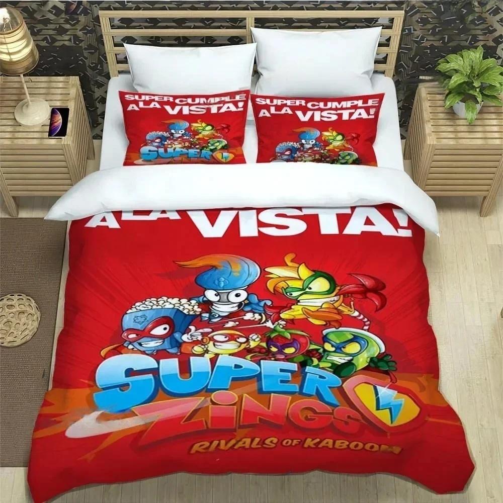 S-Superzings Bedding Sets S-Superzings Pattern Duvet Cover Set Gifts For Kids Bedroom Decor Kid Birthday Gift Birthday Decor