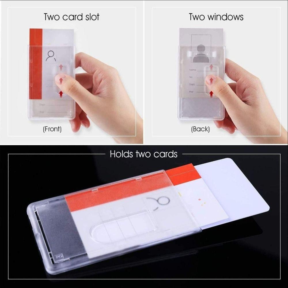 Card Sleeve Work Card Holder Transparent Plastic Protector Cover Transparent Card Holder Girl