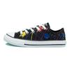 Converse Chuck Taylor All Star Trendy Comfortable Low Top Canvas Shoes Kids Sneakers Black Yellow Multicolor 671908C