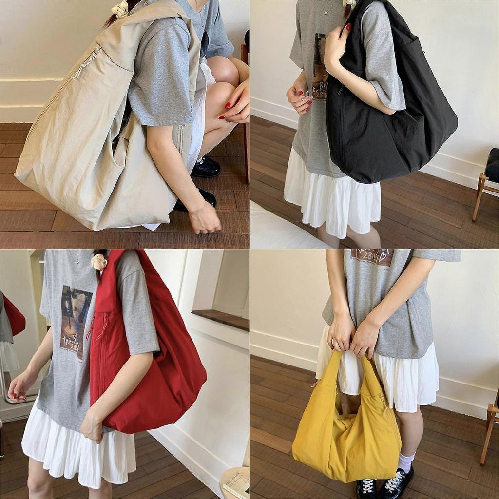 Elegant Shoulder Bag Nylon Underarm Purse Spacious Armpit Bag For Fashionable And Practical Use In Various Occasion  Red