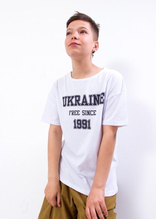 

Футболка Україна (хлопчики) , Літо , Носи свое 6263-001-33-Т 134 білий