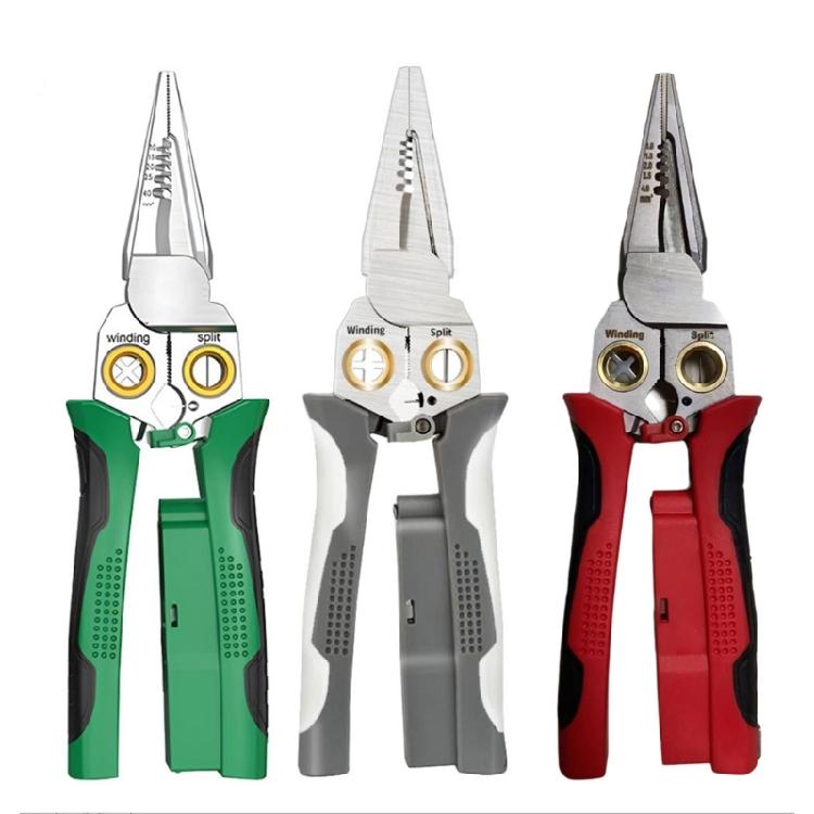8 In 1 Wire Stripping Pliers Multifunction Electrician Cable Stripper Splitting Repair Hand Tool Pliers