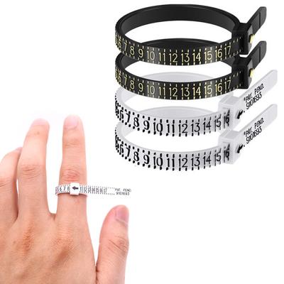 UK/US/EU/JP Weiß/Schwarz Größen A-Z Ehering Band Ringgrößenmesser Fingermaß Echter Tester