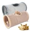 Katzen-Tunnel mit hängendem Ballspielzeug Faltbare Haustier-Spielröhre mit Guckloch für Indoor-Katzen und Kleintiere Aktivität und Ruhe